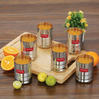 Steel Drinking Glass - 350 ML (Set of 6) | Juice Glass