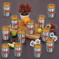 Stainless Steel Glasses for water and Juice - 350 ML (Set of 12)