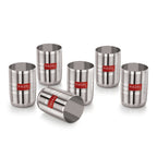 Stainless Steel Glasses for water and Juice - 350 ML (Set of 6)