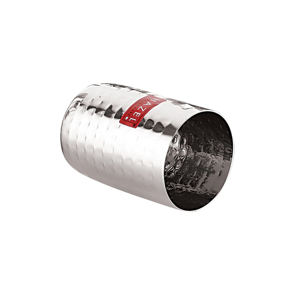 Hammered Stainless Steel Glass Set of 12 (350 ML Each)
