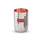 Hammered Stainless Steel Glass Set of 6 (350 ML Each)