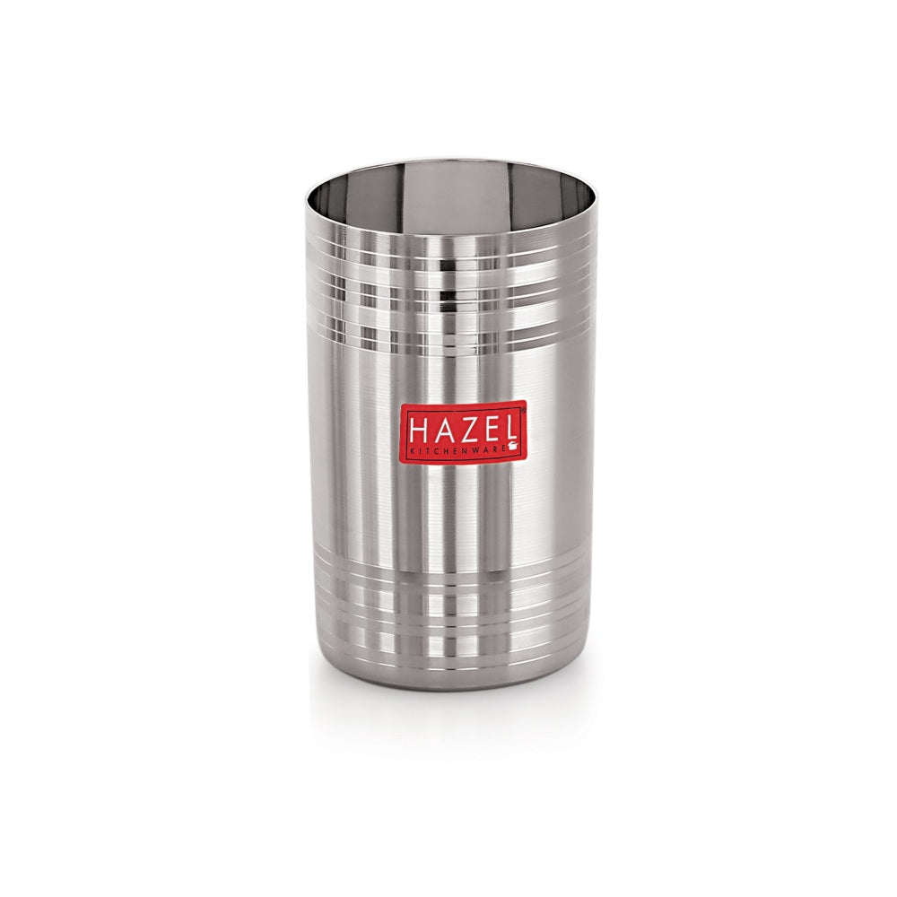 Stainless Steel Drinking Glass with Glossy Finish, 450 ml- Set of 12