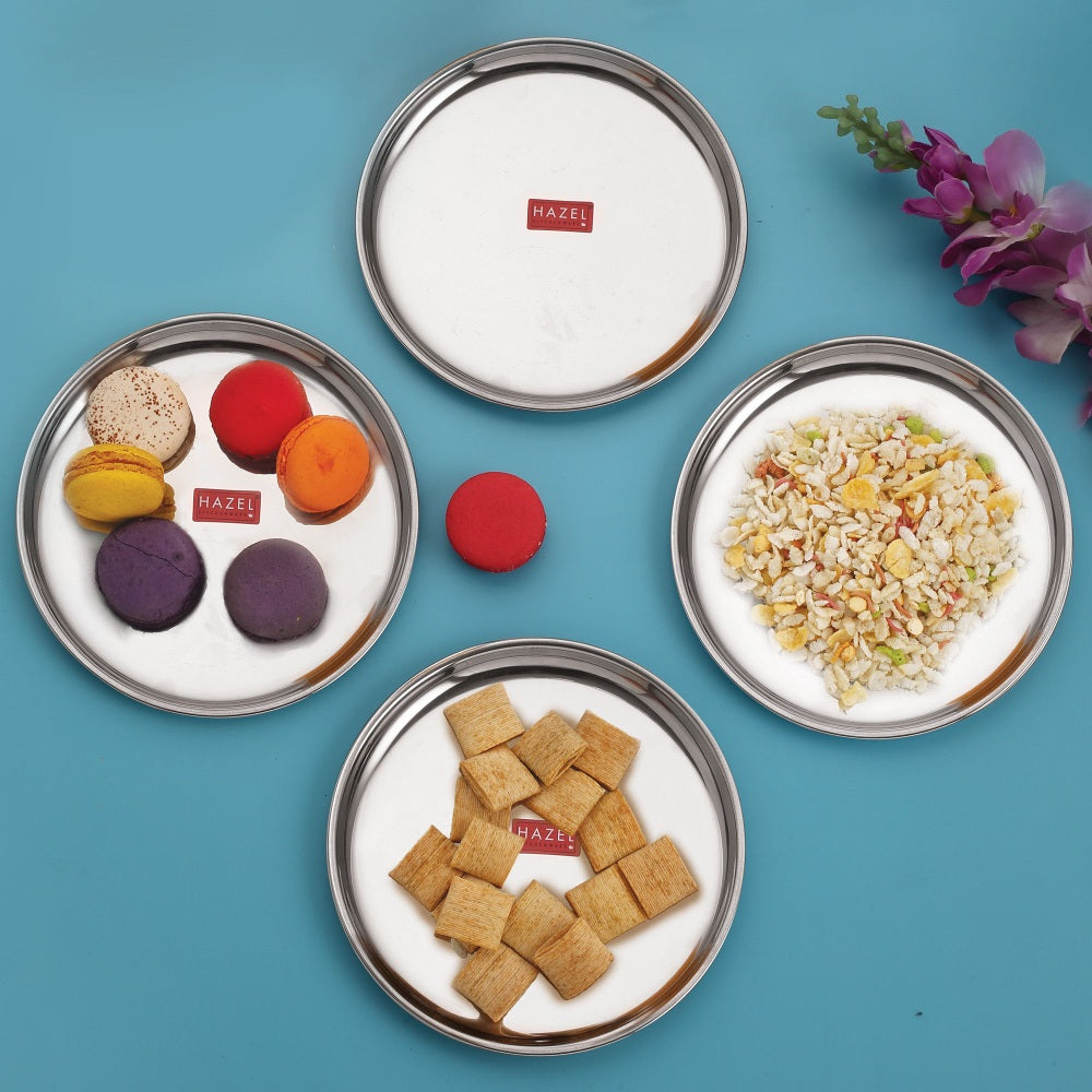 Stainless Steel Breakfast Plate 23.5 cm (Set of 4)