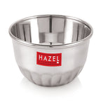 Stainless Steel Bowl Plate Set of 12 Pieces (Bowl 10 cm, Plate 12.8 cm)