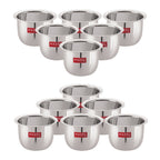 Stainless Steel Mini Tea Glass 100 ML, 8 cm (Set of 12)