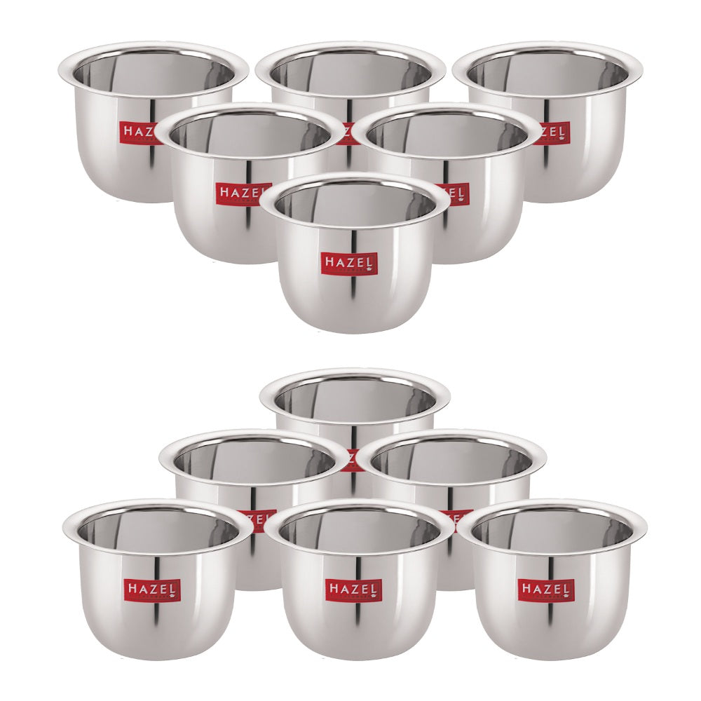 Stainless Steel Mini Tea Glass 100 ML, 8 cm (Set of 12)