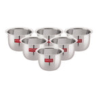 Stainless Steel Mini Tea Glass 100 ML, 8 cm (Set of 6)