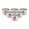 Stainless Steel Mini Tea Glass 100 ML, 8 cm (Set of 6)