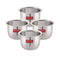 Stainless Steel Mini Tea Glass 100 ML, 8 cm (Set of 4)