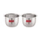 Stainless Steel Mini Tea Glass 100 ML, 8 cm (Set of 2)