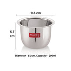 Stainless Steel Mini Tea Glass, 200ml - Set of 4