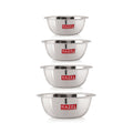 Stainless Steel Mixing Bowl Set of 4 1500, 2100, 2730, 3300 ML