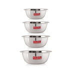 Stainless Steel Mixing Bowl Set of 4 1500, 2100, 2730, 3300 ML