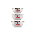 Stainless Steel Mixing Bowl Set of 3 1500, 2100, 2730 ML