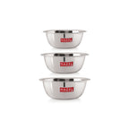 Stainless Steel Mixing Bowl Set of 3 1500, 2100, 2730 ML