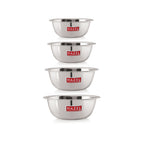Stainless Steel Mixing Bowl Set of 4 1100, 1500, 2100, 2730 ML