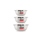 Stainless Steel Mixing Bowl Set of 3 1100, 1500, 2100 ML