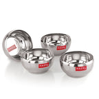 Stainless Steel Katori -  Set of 4 (200 ML Each)