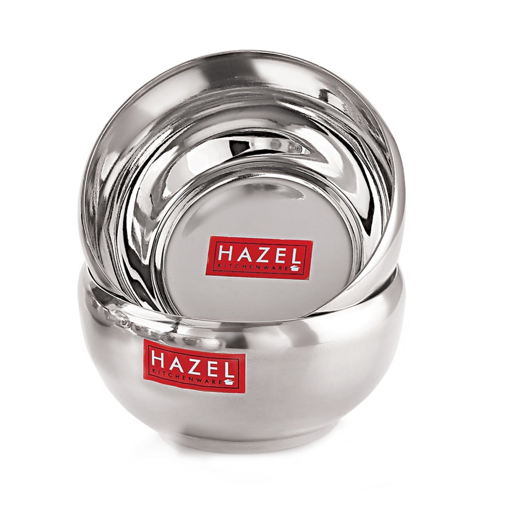 Stainless Steel Serving Bowl -  Set of 2 (300 ML Each)
