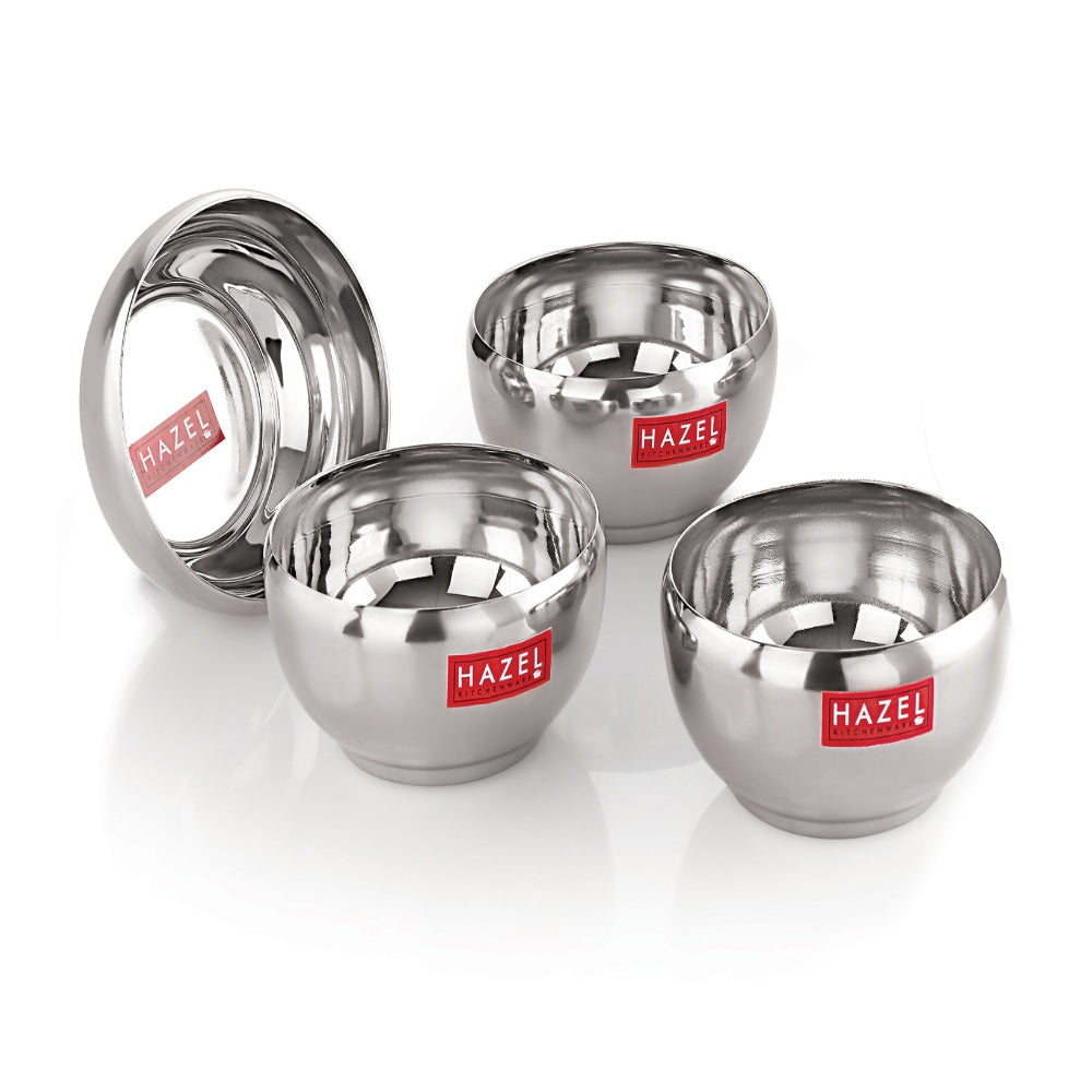 Stainless Steel Serving Bowl -  Set of 4 (100 ML Each)