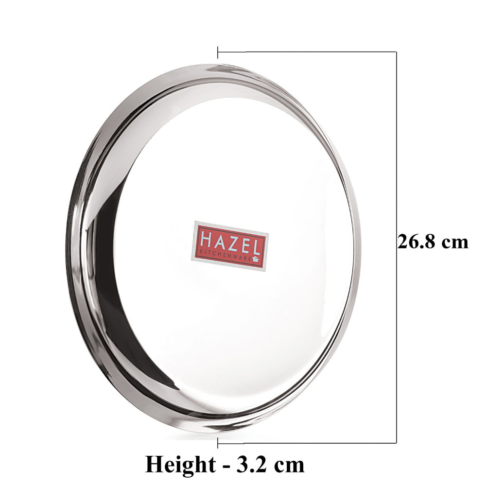 Stainless Steel Dinner Plates, Durable Food Grade Lunch Thali