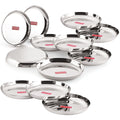 Stainless Steel Dinner Plate Set of 12, 23 cm