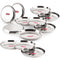 Stainless Steel Dinner Plate Set of 12, 23 cm