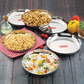 Stainless Steel Dinner Plate Set of 6, 23 cm