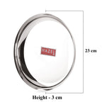 Stainless Steel Dinner Plate Set of 4, 23 cm