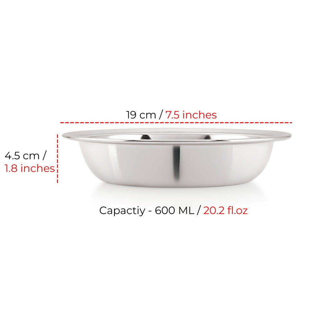 Stainless Steel Breakfast Snack Bowls, Multipurpose Serving Bowls