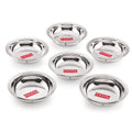 Stainless Steel Breakfast Bowls, Set of 6, 420 ML