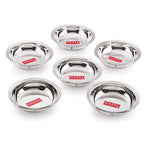 Stainless Steel Breakfast Bowls, Set of 6, 420 ML