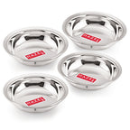 Stainless Steel Breakfast Bowls, Set of 4, 420 ML