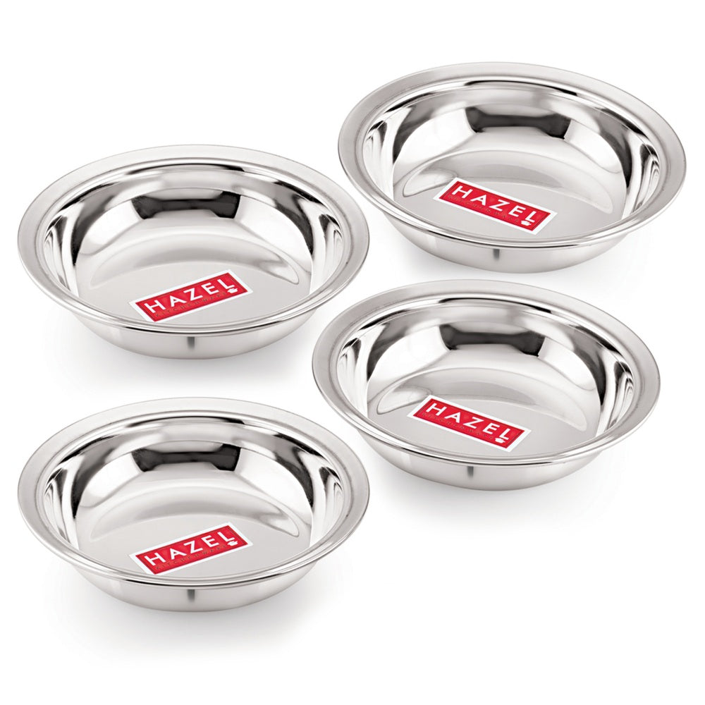 Stainless Steel Breakfast Bowls, Set of 4, 270 ML