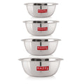 Stainless Steel Mixing Bowl Set of 4, 1500 ML, 2730 ML, 3300 ML, 4100 ML