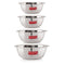 Stainless Steel Mixing Bowl Set of 4, 1500 ML, 2730 ML, 3300 ML, 4100 ML