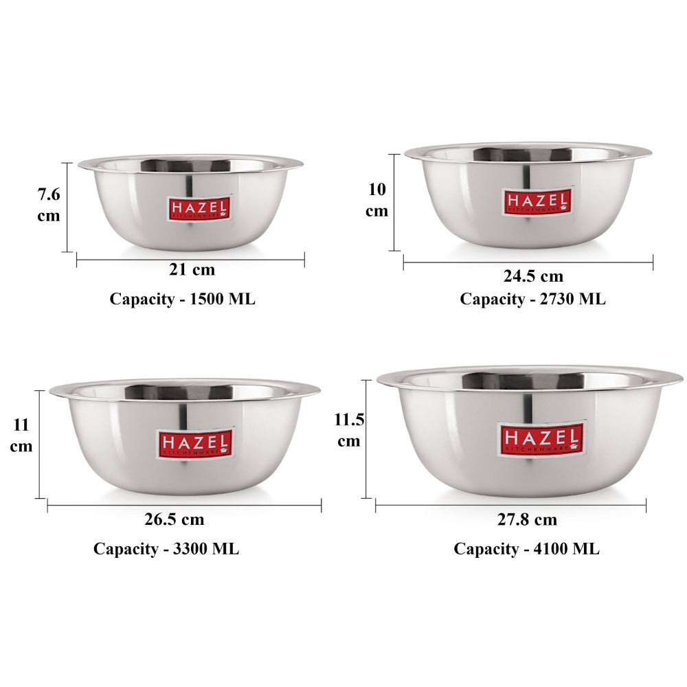 Stainless Steel Mixing Bowls, Multipurpose Cooking & Baking Bowls
