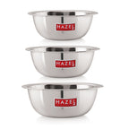 Stainless Steel Mixing Bowl Set of 3, 350 ML, 550 ML, 770 ML