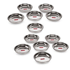 Stainless Steel Plate, 300 ML (Set of 12)