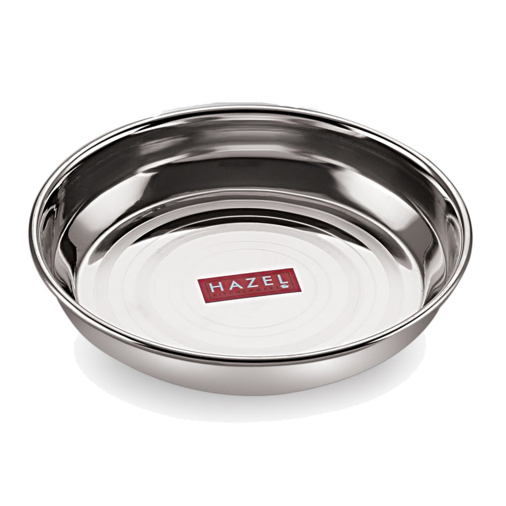 Stainless Steel Plate, 300 ML (Set of 12)