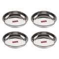 Stainless Steel Plate, 300 ML (Set of 4)