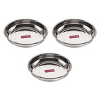Stainless Steel Small Breakfast Plates, 300 ML (Set of 3)