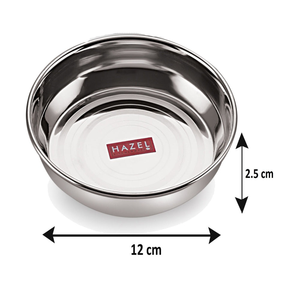 Stainless Steel Breakfast / Snack Plates 200 ML (Set of 4)