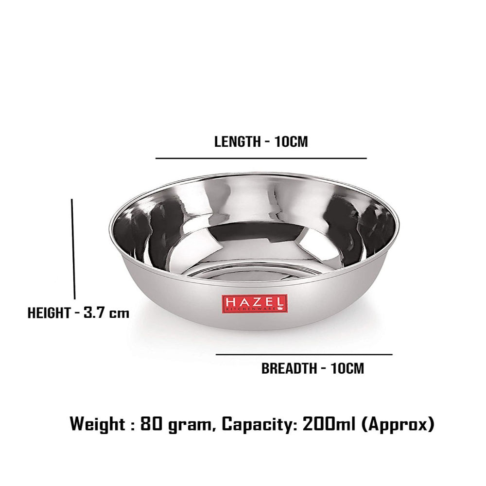 Stainless Steel Curry Bowl 200 ML (Set of 4)