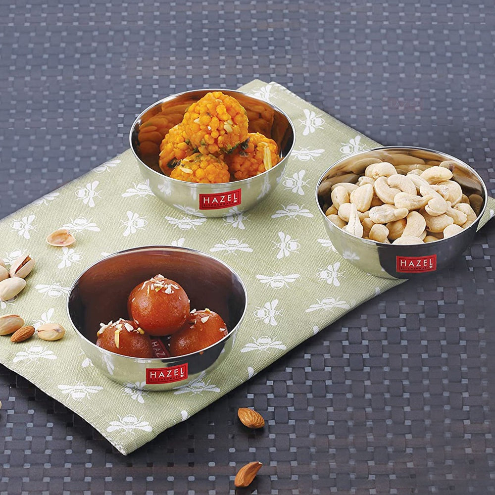 Stainless Steel Chutney Bow 200 ML (Set of 3)