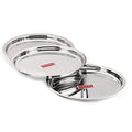 Stainless Steel Dinner Thali Set, Mirror Finish Set of 3, 25cm