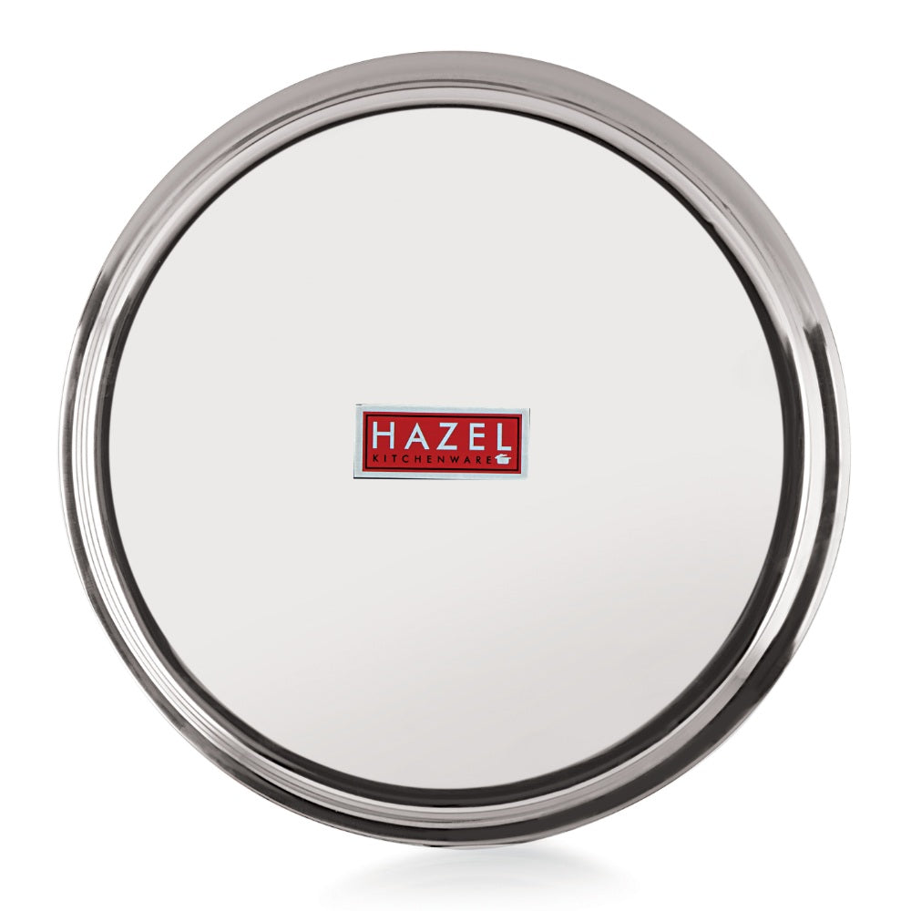 Mirror Finish Stainless Steel Dinner Plate Set of 6, 25.5 cm