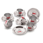 Stainless Steel Cup With Saucer ,  170ML Set Of 6