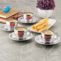 Stainless Steel Cup With Saucer ,  170ML Set Of 4