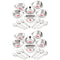 Triangular Shaped Stainless Steel Katori with Spoon Set, 250 ML (12 Vati, 12 Spoon)